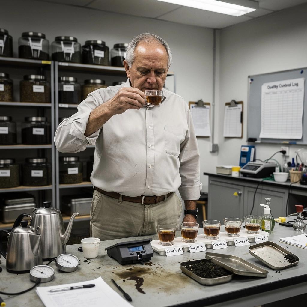 Sri Lanka gyönyörű teaültetvénye, zöld dombokkal a háttérben.